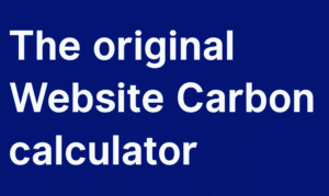 The original website carbon calculator - optimization tool